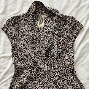 Free People Leopard Print Mini Dress